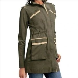 CABI Anorak Military Jacket Army Green Sz M #722 EUC